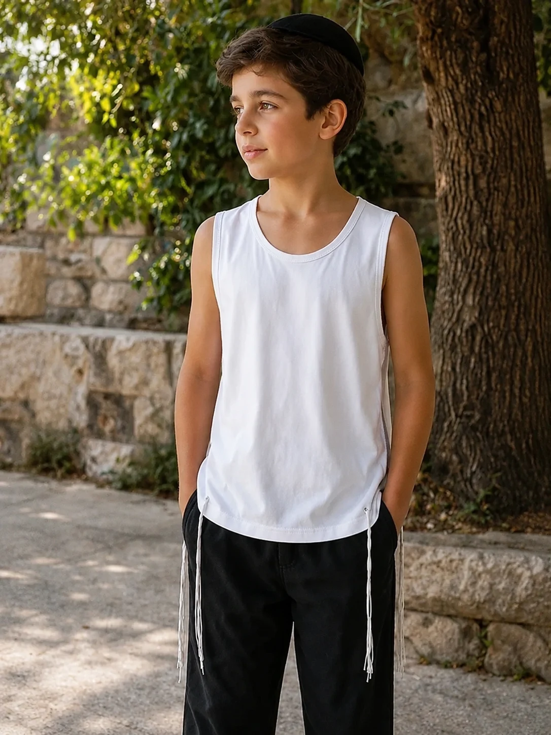 Tzitzit Algodón Tank Niño